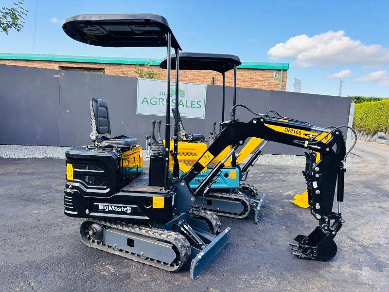 *NEW*UNUSED*DIGMASTER DM100 & 105 MINI EXCAVATOR*CHOICE OF 10*VIDEO*
