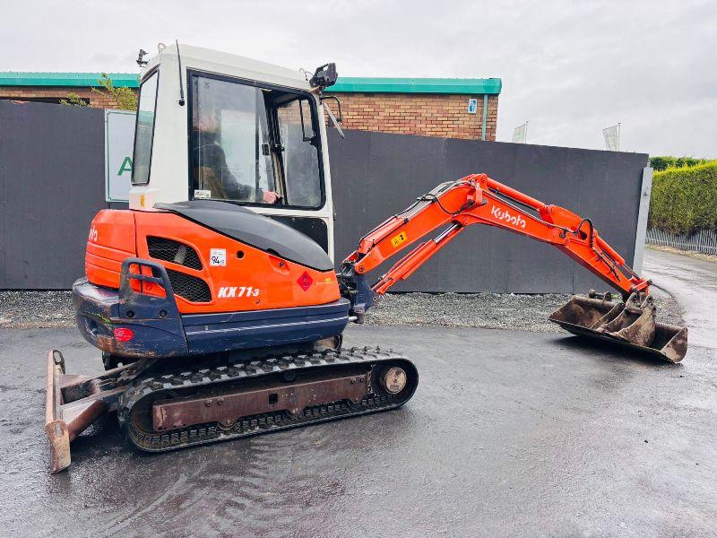 KUBOTA KX71-3 EXCAVATOR* C/W SELECTION OF BUCKETS*VIDEO*