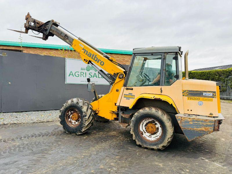 MATBRO TR200 TURBO 4WD ARTICULATED TELEHANDLER*C/W PALLET TINES*VIDEO*