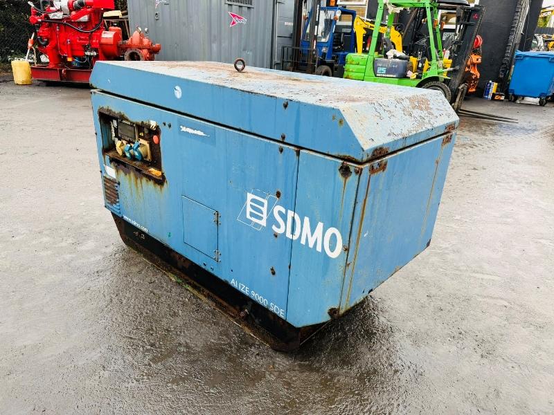 SDMO 10KVA GENERATOR*C/W 3 CYLINDER MITSUBISHI ENGINE*VIDEO*