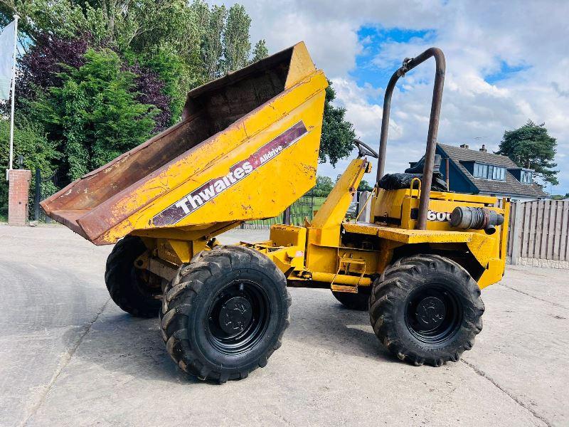 THWAITES ALLDRIVE 6000 4WD DUMPER C/W ROLE BAR & PERKINS ENGINE *VIDEO*