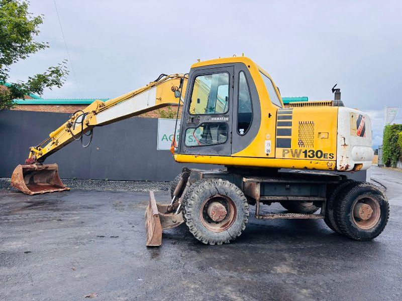 KOMATSU PW130ES 4WD WHEELED EXCAVATOR *C/W BUCKET *VIDEO*