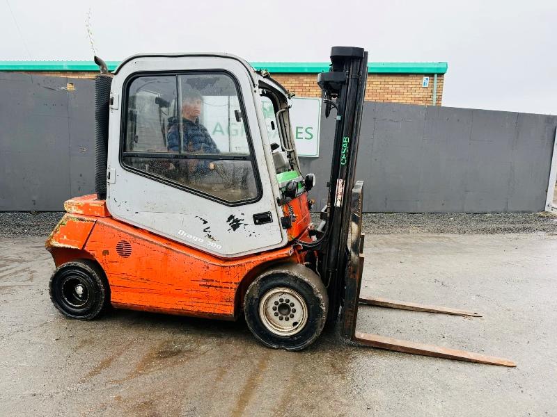 CESAR DRAGO 300 SIDESHIFT FORKLIFT*C/W PALLET TINES*VIDEO*