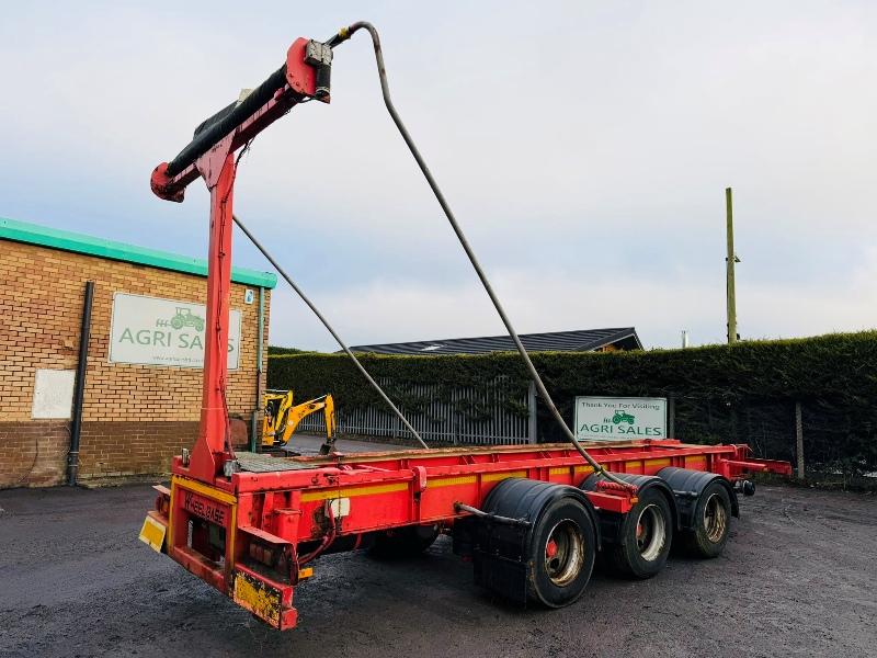 TRI AXLE HOOK LOADER TRAILER*C/W EASY SHEET*VIDEO*
