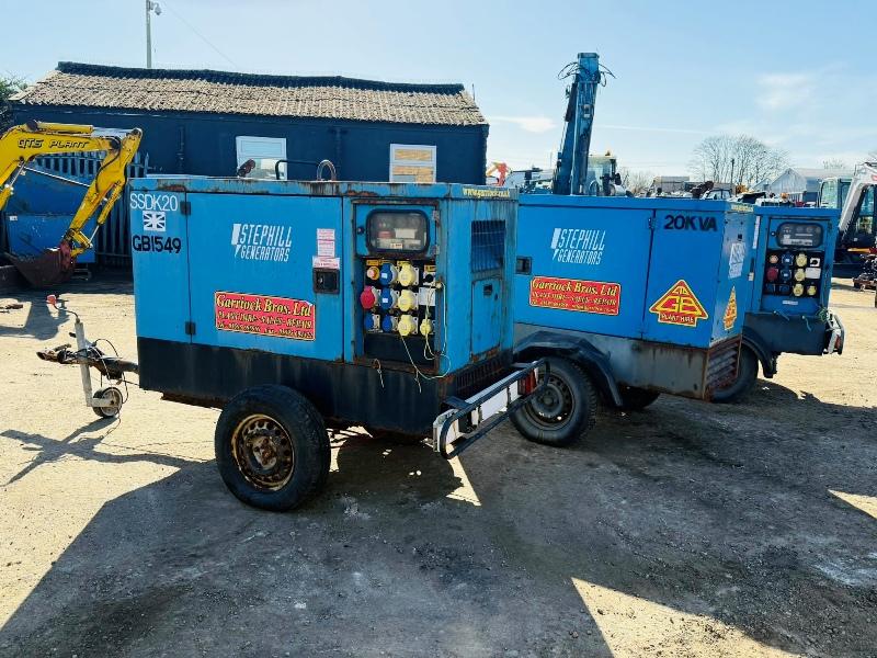 STEPHILL 20KVA TOWABLE GENERATORS*CHOICE OF 3*VIDEO*