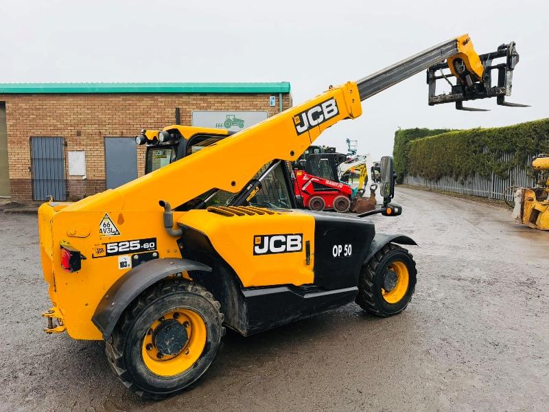 JCB 525-60 HI VIZ TURBO TELEHANDLER*YEAR 2019*C/W BUCKET & TINES*VIDEO*