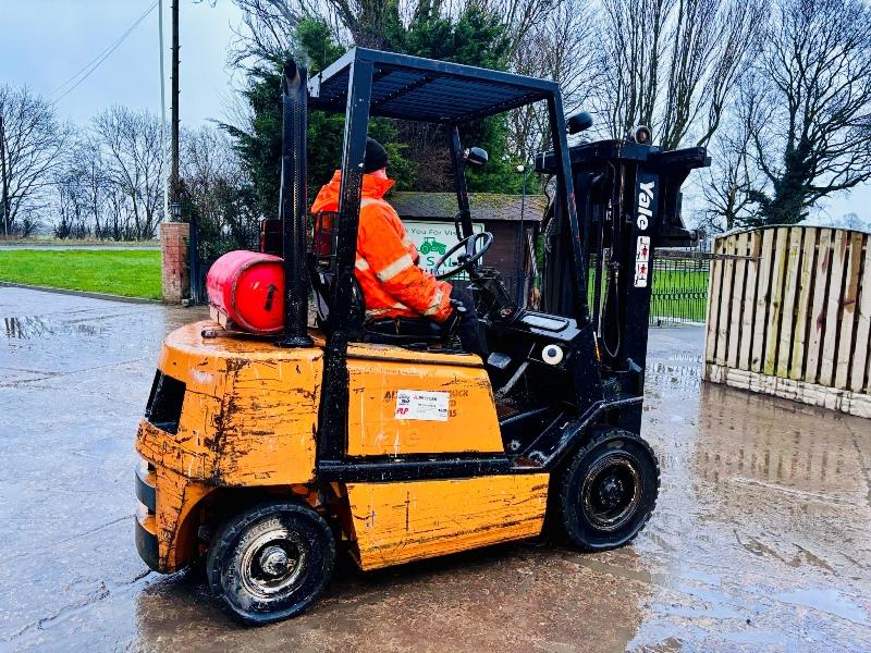 YALE GLP25RF FORKLIFT *CONTAINER SPEC* C/W SIDE SHIFT *VIDEO*