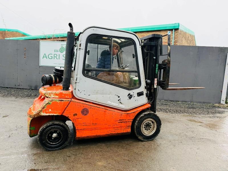 CESAR DRAGO 300 SIDESHIFT FORKLIFT*C/W PALLET TINES*VIDEO*