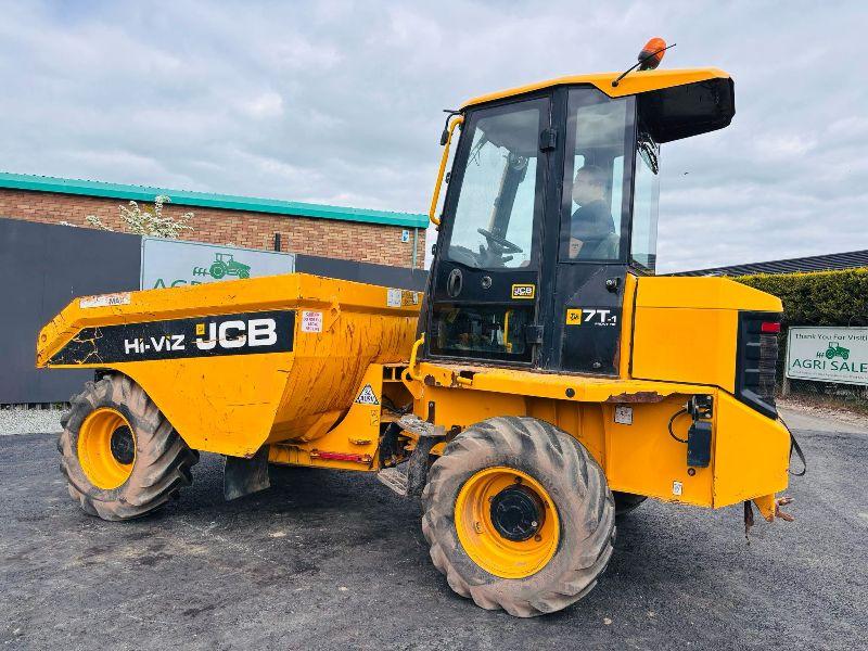 JCB 7FT 7 TONNE STRAIGHT TIP DUMPER* READING 1285 HOURS*YEAR 2018*VIDEO*
