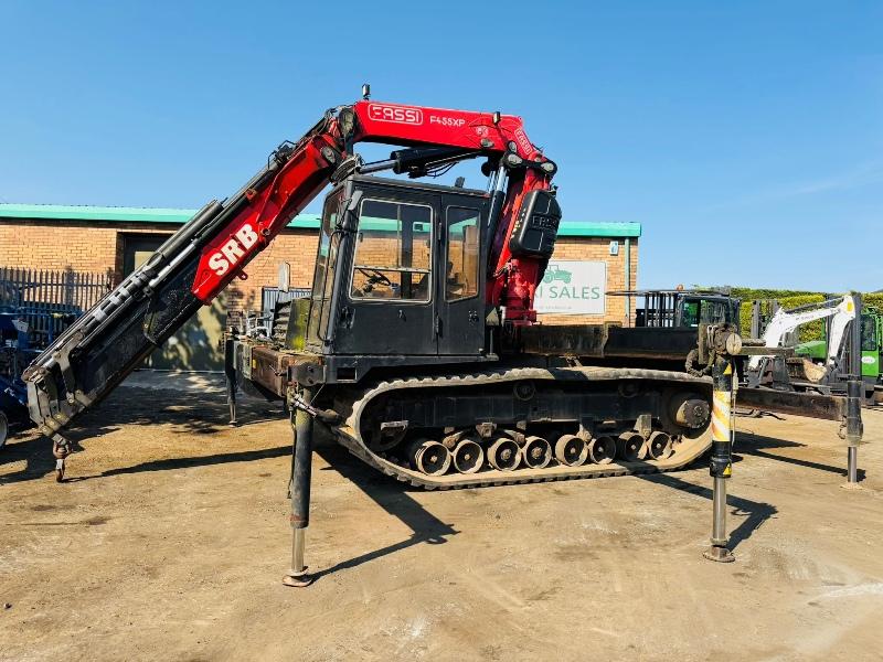 MOROOKA TRACKED DUMPER*C/W FASSI F455XP 7 PUSH OUT CRANE*VIDEO*