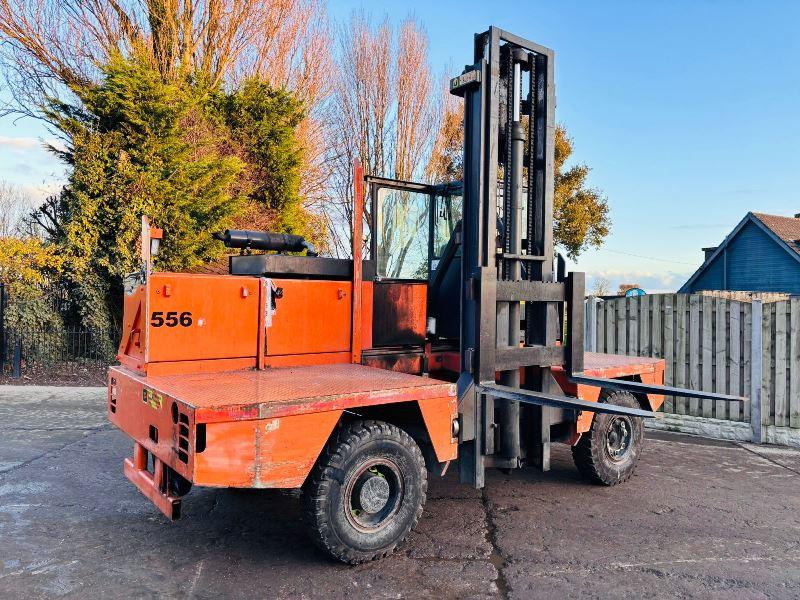BOSS 556HH SIDE LOADING FORKLIFT C/W 2 STAGE MAST *VIDEO*