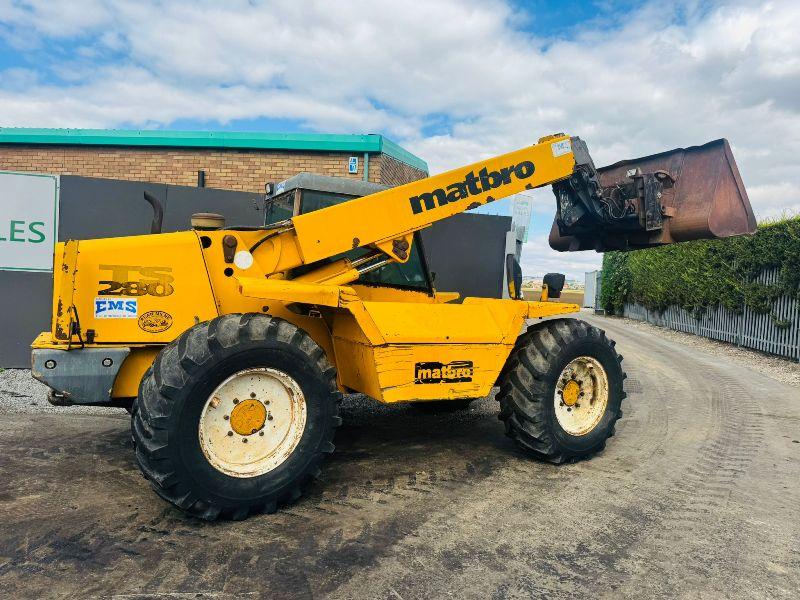 MATBRO TS280 TELEHANDLER*C/W PALLET TINES AND BUCKET*VIDEO*
