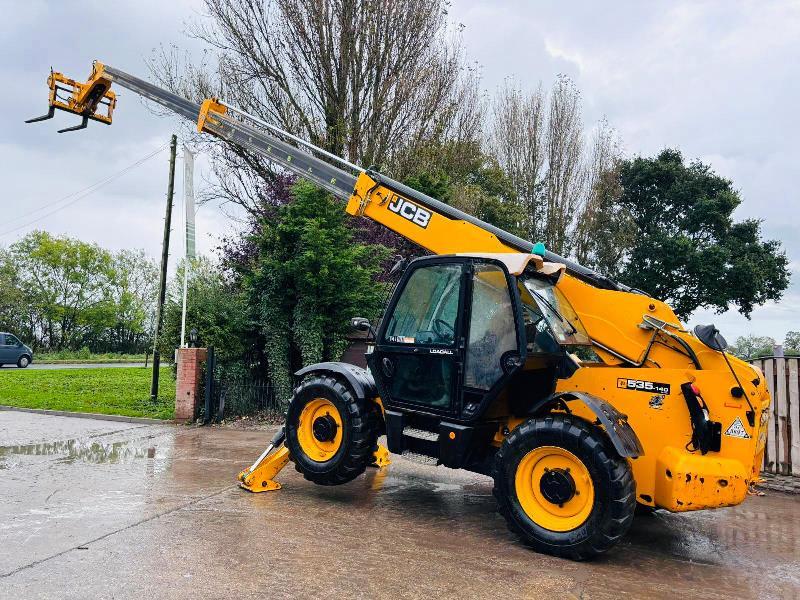JCB 535-140 HI VIZ 4WD TELEHANDLER *YEAR 2014, 14 METER REACH* C/W TINES *VIDEO*