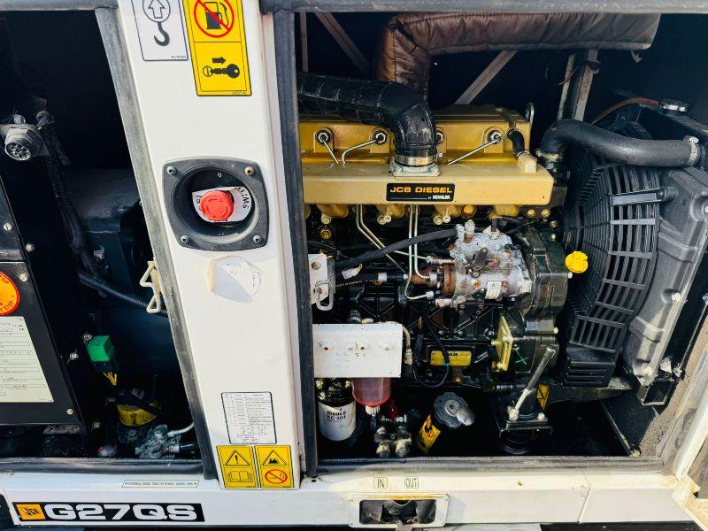 JCB G27QS GENERATOR 24KVA ON A SKID*YEAR 2022*VIDEO*