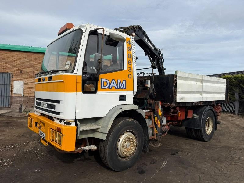 IVECO 18E 3 WAY TIPPER*C/W ATLAS CRANE*VIDEO*