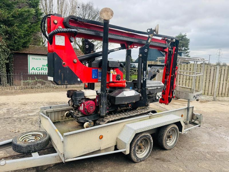 PLATFORM SPIDER 1380 TRACKED MAN LIFT *YEAR 2016* C/W TWIN AXLE PLANT TRAILER *VIDEO*