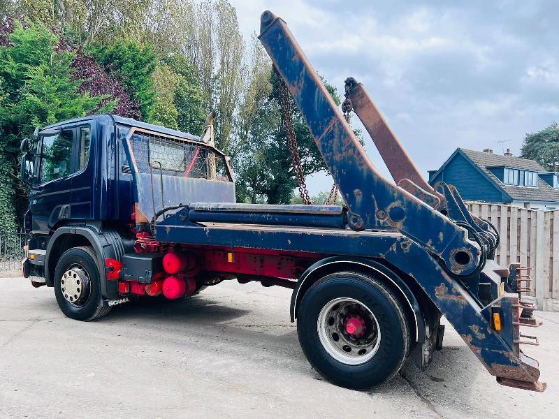 SCANIA P230 4X2 SKIP LORRY C/W MANUAL GEAR BOX & PUSH OUT ARMS *VIDEO*