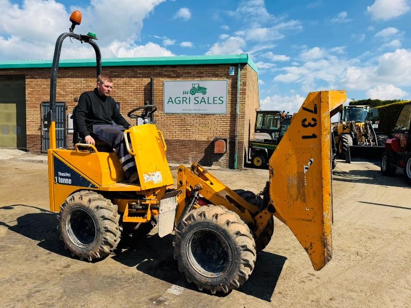 THWAITES 1 TONNE HIGH TIP DUMPER*YEAR 2019*ONLY 1504 HOURS*VIDEO*
