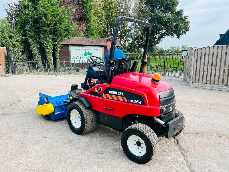 SHIBAURA CM364 RIDE MOWER *1623 HOURS* C/W ROLE BAR *VIDEO*