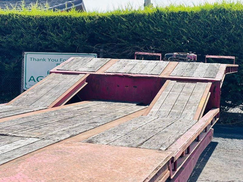 DENNISON DFM 25A FLATBED TRAILER*C/W TUCK AWAY NECK RAMPS*VIDEO*