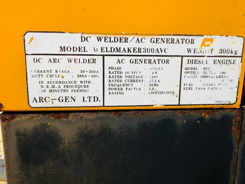 ARC GEN TOWABLE WELDER/GENERATOR*YEAR 2012* CHOICE OF 3*VIDEO*