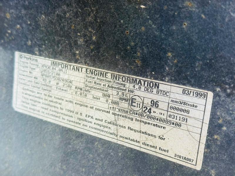 PERKINS 1959/2100 DIESEL ENGINE*C/W PUMP*VIDEO*