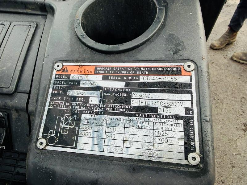 CATERPILLAR GP20NT FORKLIFT*YEAR 2015*C/W PALLET TINES*VIDEO*