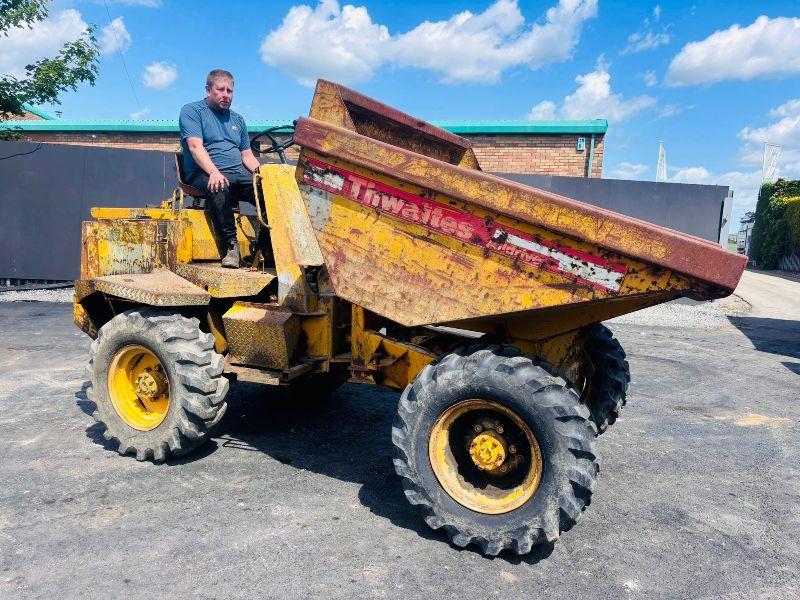 THWAITES 3 TONNE STRAIGHT TIP DUMPER*C/W PERKINS ENGINE* VIDEO*