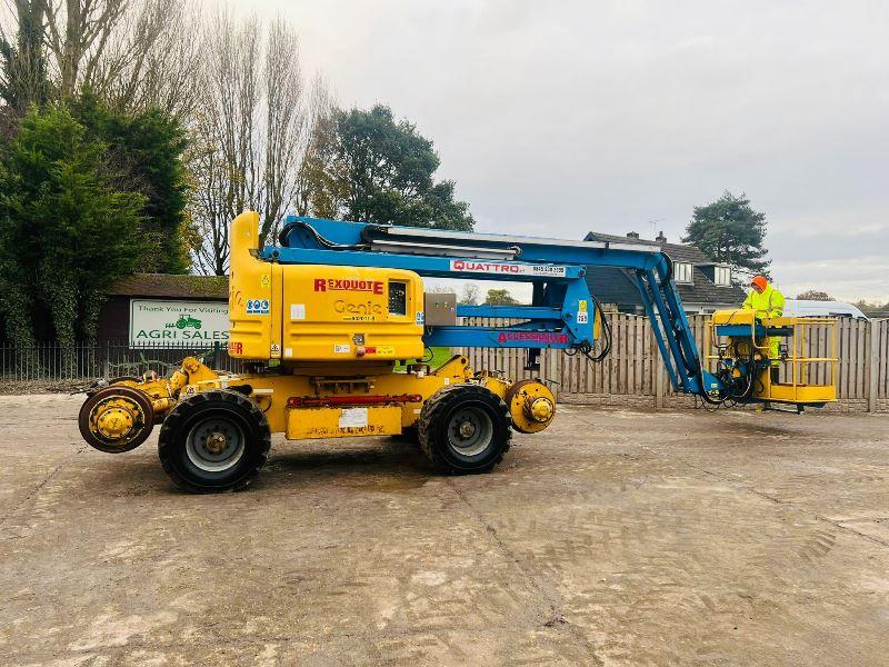 GENIE Z-60/34 4WD ARTICULATED RAIL ROAD BOOM LIFT *20.3M* REMOTE CONTROL *VIDEO*