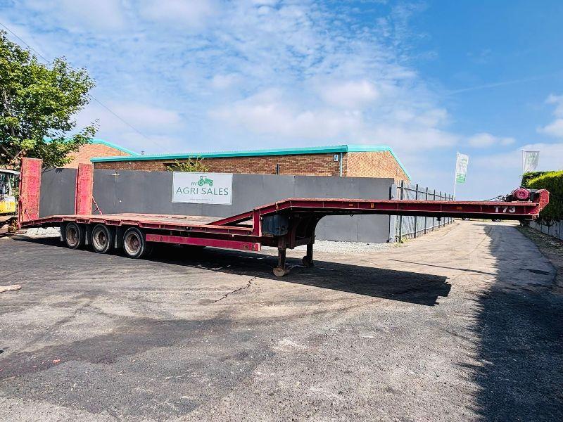 DENNISON DFM 25A FLATBED TRAILER*C/W TUCK AWAY NECK RAMPS*VIDEO*