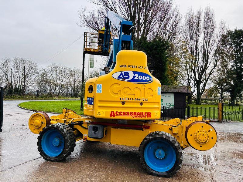 GENIE Z-60/34 4WD RAIL ROAD BOOM LIFT *20.3 METERS, YEAR 2013, 3912 HOURS* VIDEO*