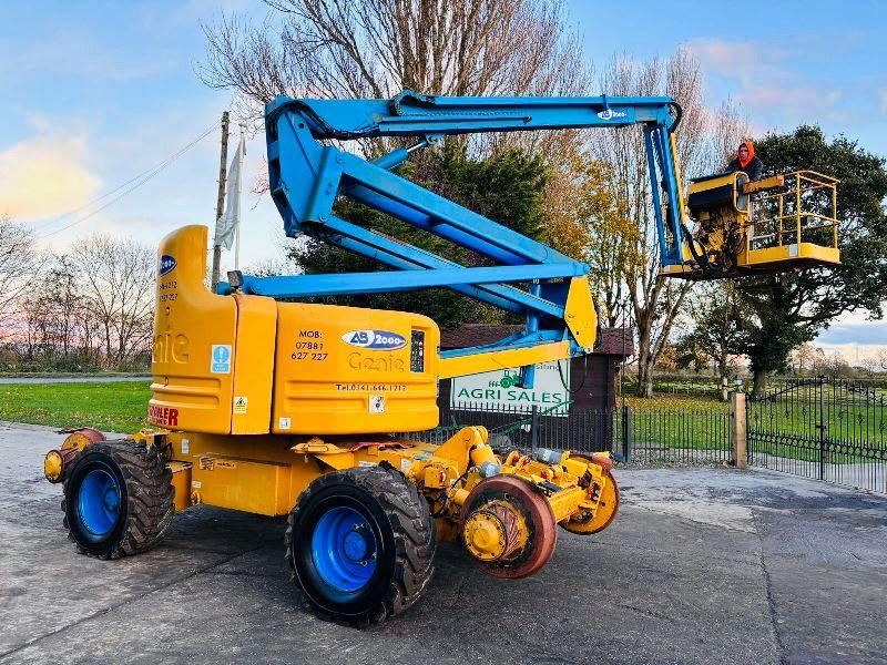 GENIE Z-60/34 4WD ARTICULATED RAIL ROAD BOOM LIFT * 20.3 METER REACH *VIDEO*
