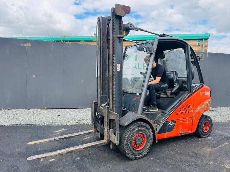 LINDE H35D-02 FORKLIFT*C/W PALLET TINES*YEAR 2016*VIDEO*
