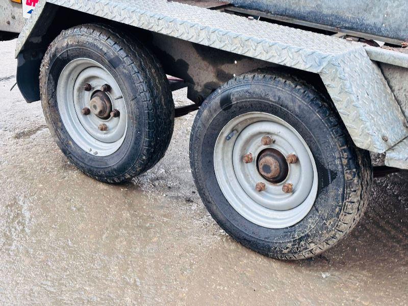 INDESPENSION TWIN AXLE PLANT TRAILER C/W LOADING RAMP 