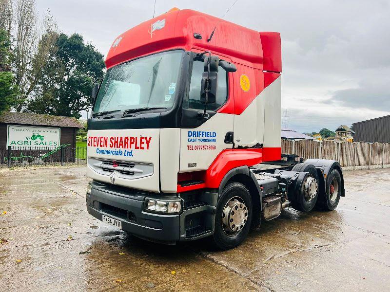 RENAULT 420DCI 6X2 TRACTOR UNIT C/W BIG HUB REDUCTION & MANUAL GEAR BOX *VIDEO*