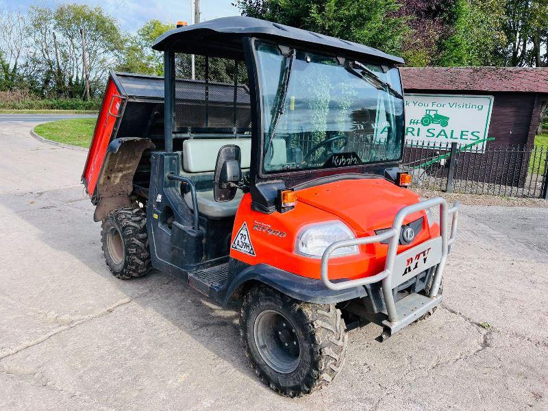KUBOTA RTV900 4WD UTV *ROAD REGISTERED, YEAR 2011* C/W POWER STEERING *VIDEO*