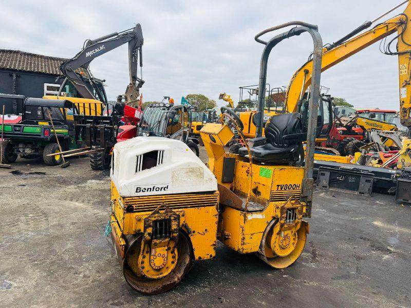 BENFORD TVH800L VIBRATING DRUM ROLLER*C/W SAFETY BAR*VIDEO*