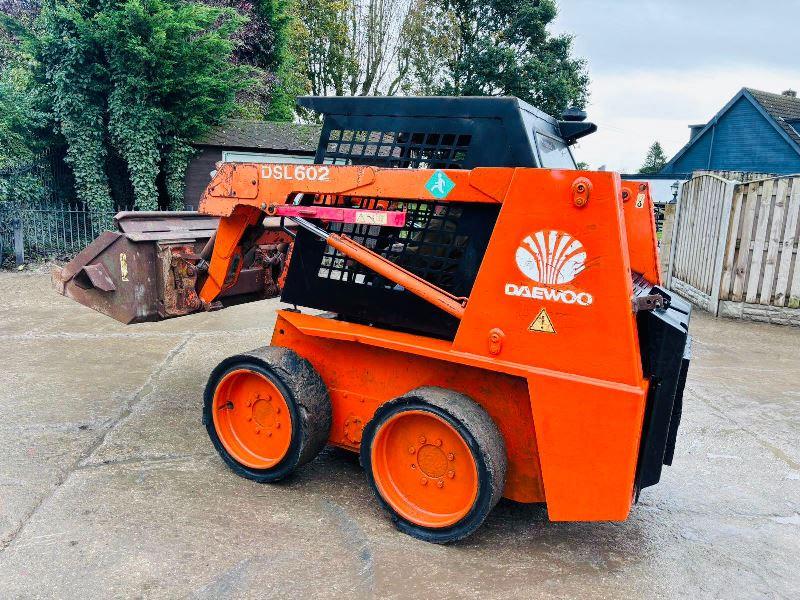 DEAWOO DSL602 SKIDSTEER *ON SOLID TYRES* C/W BUCKET *VIDEO*