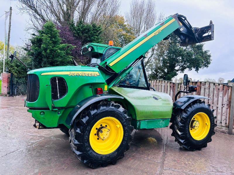 JOHN DEER 3215 4WD TURBO TELEHANDLER C/W PIN & CONE HEAD STOCK *VIDEO*