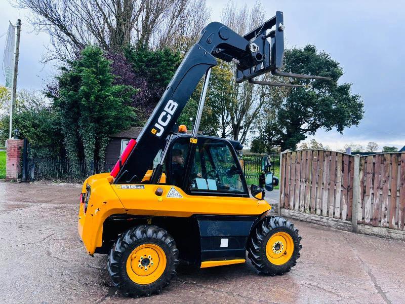JCB 516-40 4WD TELEHANDLER *YEAR 2018, 68 PLATE, 1034 HOURS* C/W PALLET TINES *VIDEO*