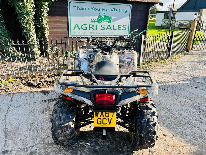 QUADZILLA 450S CFORCE 4WD QUAD BIKE *YEAR 2017, 837 MILES* C/W WINCH *VIDEO*