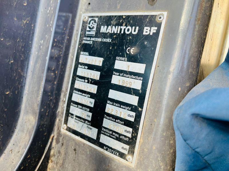 MANITOU MLT628T 4WD TELEHANDLER *AG-SPEC* C/W PICK UP HITCH *VIDEO*