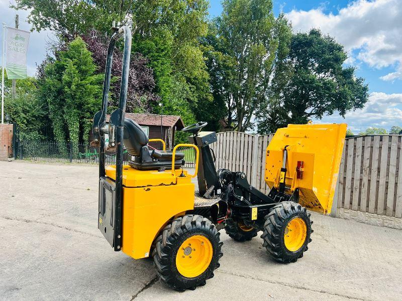 JCB 1THT 1 TON HIGH TIP DUMPER *YEAR 2016, 1147 HOURS* C/W ROLE BAR*VIDEO*
