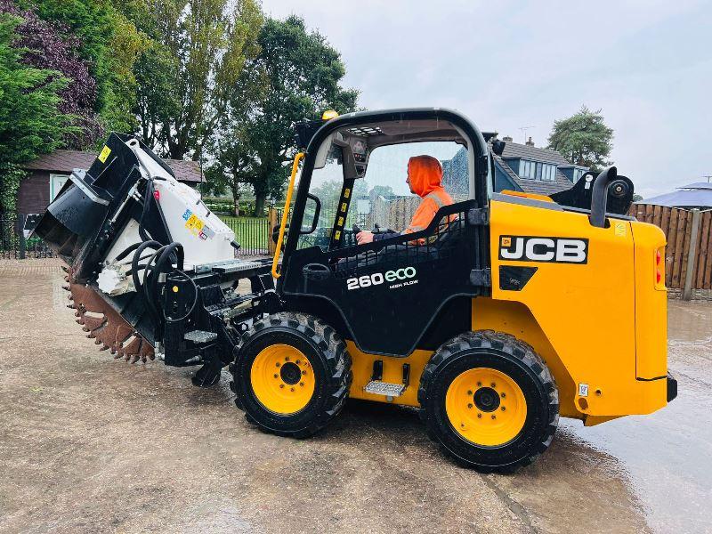 JCB 260 4WD SKIDSTEER *YEAR 2017, ONLY 182 HOURS * C/W WHEEL SAW & BUCKET *VIDEO*