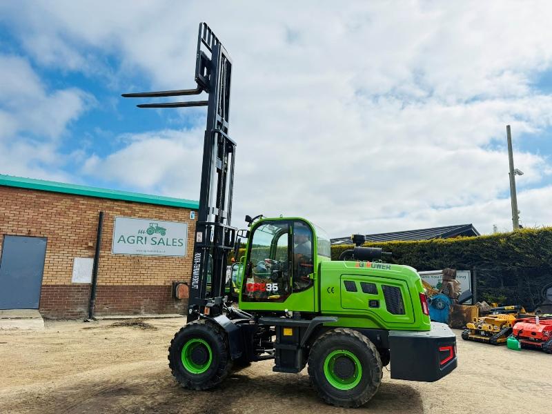 *NEW*UNUSED*JQ POWER CPC35 4WD ROUGH TERRAIN FORKLIFT*YEAR 2025*VIDEO*