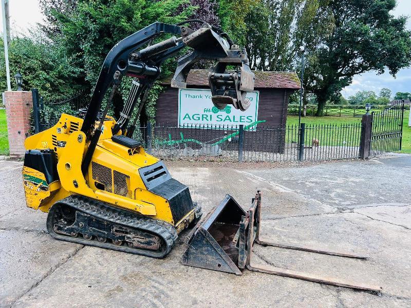 VERMEER S725TX TRACKED LOADER *YEAR 2016, 1292 HOURS* C/W BUCKET, TINES & GRAB*VIDEO* 