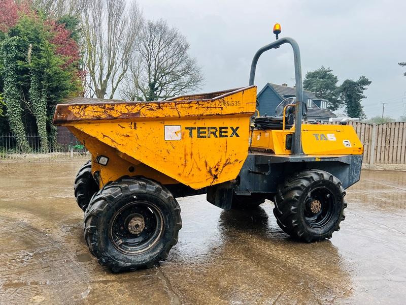 TEREX TA6 4WD DUMPER * YEAR 2011 , 2459 HOURS  * C/W ROLE BAR *VIDEO*