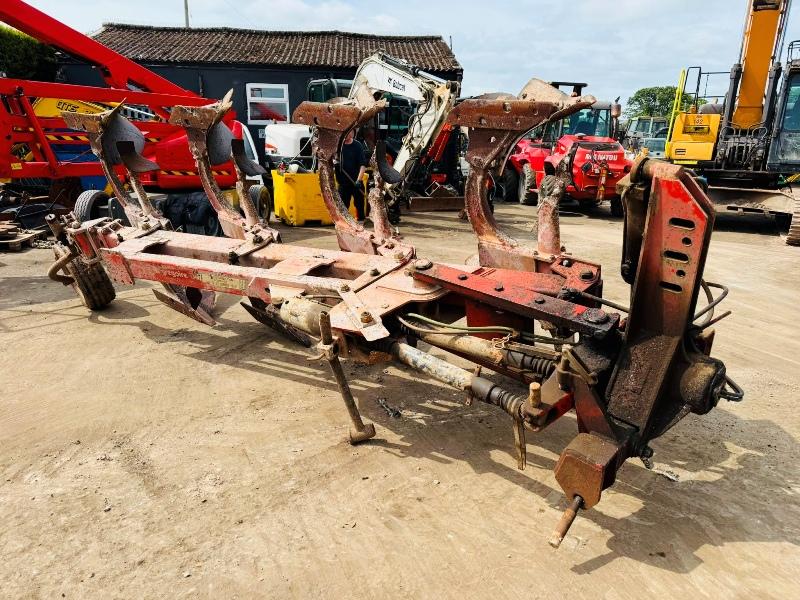 GREGOIRE BESSON 4 FURROW REVERSABLE PLOUGH*VIDEO*