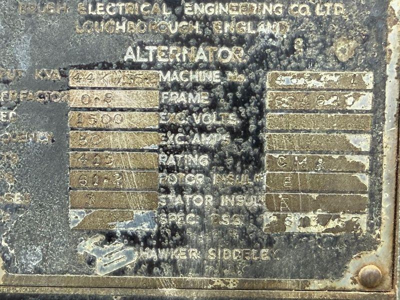 BRUSH STATIONARY GENERATOR*C/W 6 CYLINDER ENGINE*VIDEO*