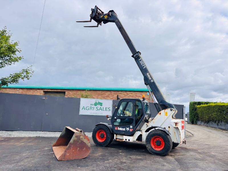 BOBCAT T3071 TELEHANDLER*C/W PALLET TINES AND BUCKET*VIDEO*
